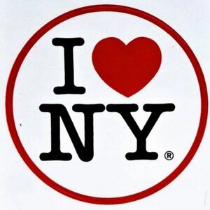 I Love NY Bumper Sticker Heart New York I heart New York